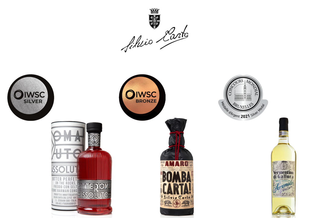 Silvio Carta claims three medals in the two prestigious international contests IWSC and Concours Mondial de Bruxelles 2021
